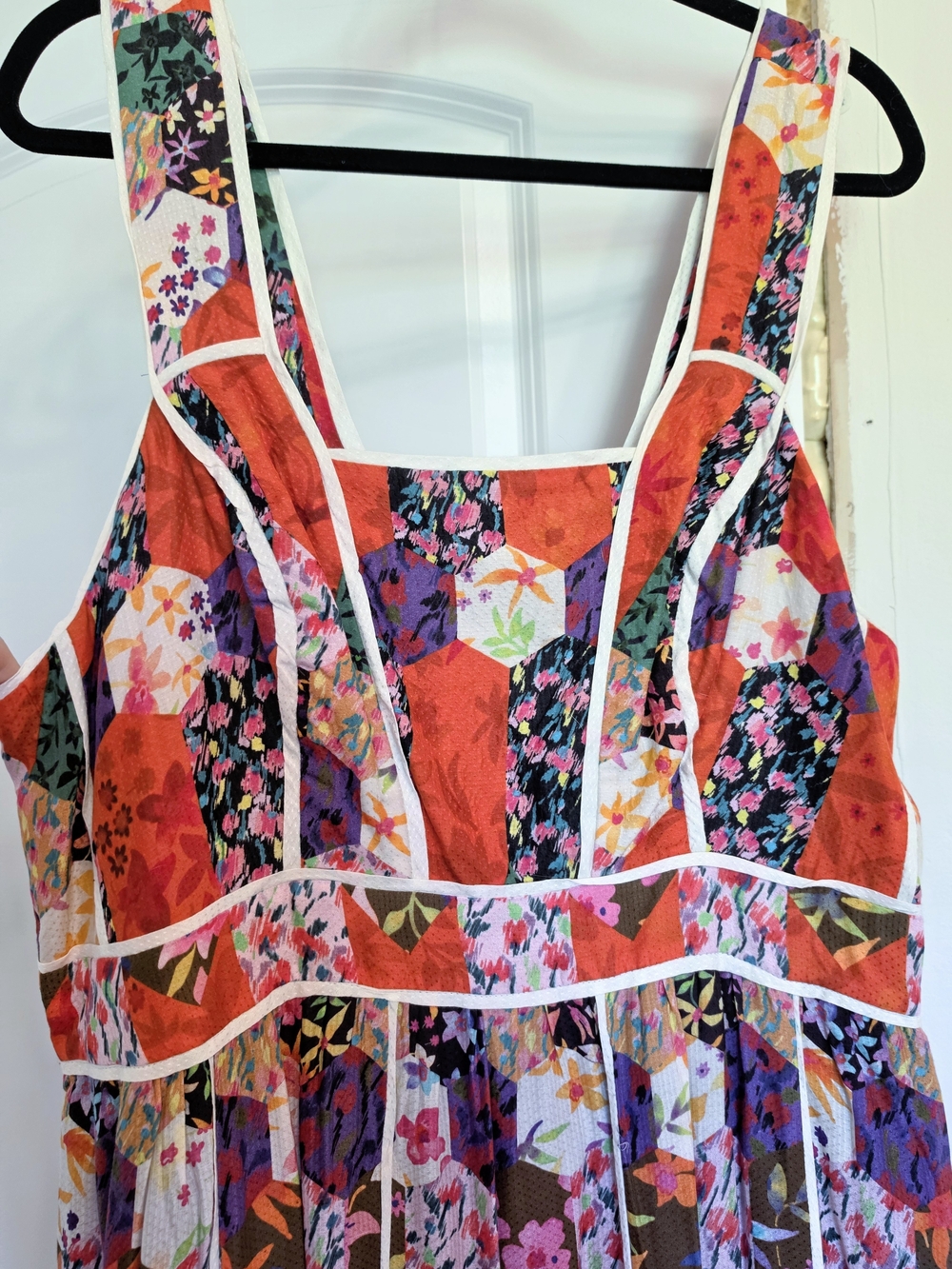 Anthropologie Multicolor Floral Patchwork Maxi Dress in Red - Picture 5 of 11
